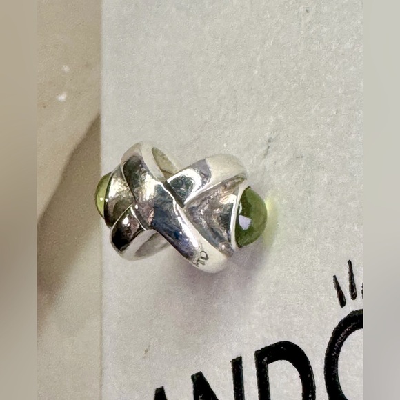 Authentic Pandora Retired Green Peridot Eye S925 Ale Sterling Silver Charm - Picture 8 of 14